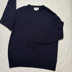 Calvin Klein Men’s Extra Fine Merino Crew Sweater Gray Black  Size L